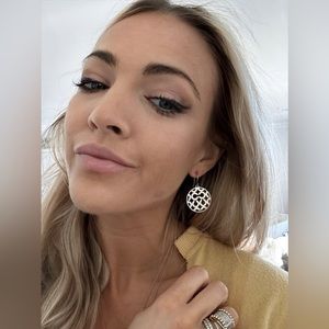 Coach silver dangling earrings